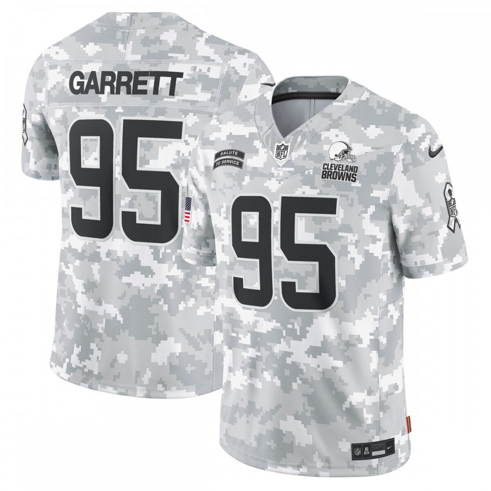 Myles Garrett Cleveland Browns Nike 2024 Salute to Service Limited Jersey - Arctic Camo-GridironStore
